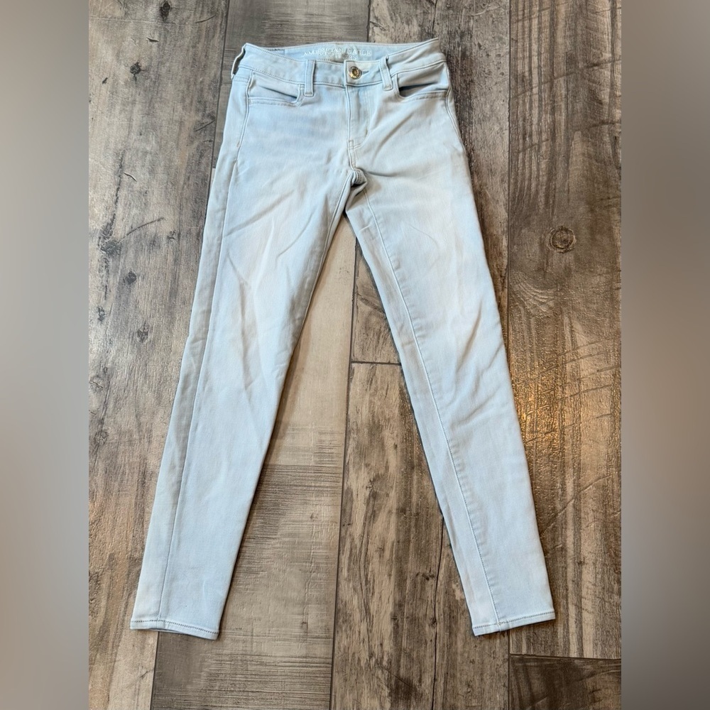 Women’s American Eagle Outfitters Super Soft X4 Denim Jeggings Sz 0 360 Stretch